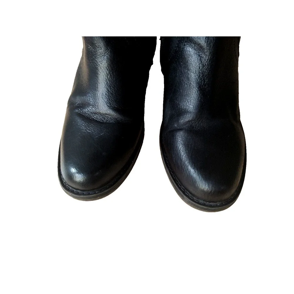 Steve Madden OTK Over Knee Women's Black Leather Boot Size 6M‎ 4441 *